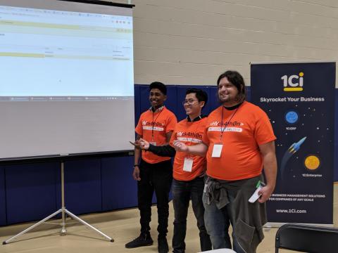 winner team presenting